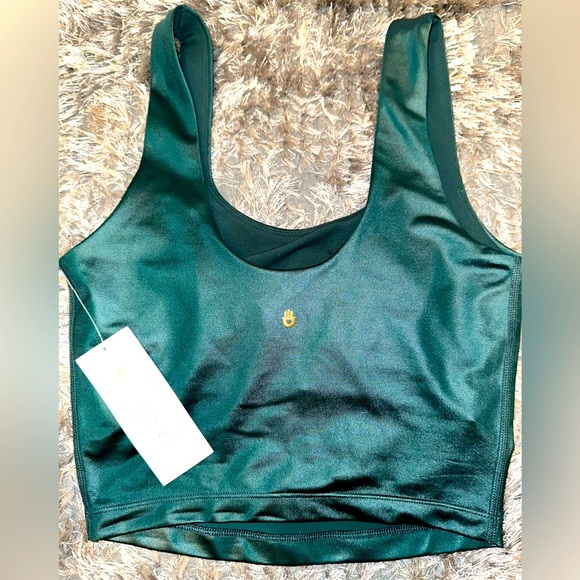 NWT Spiritual Gangster Indie Wet Look Crop Tank - Picture 3 of 5